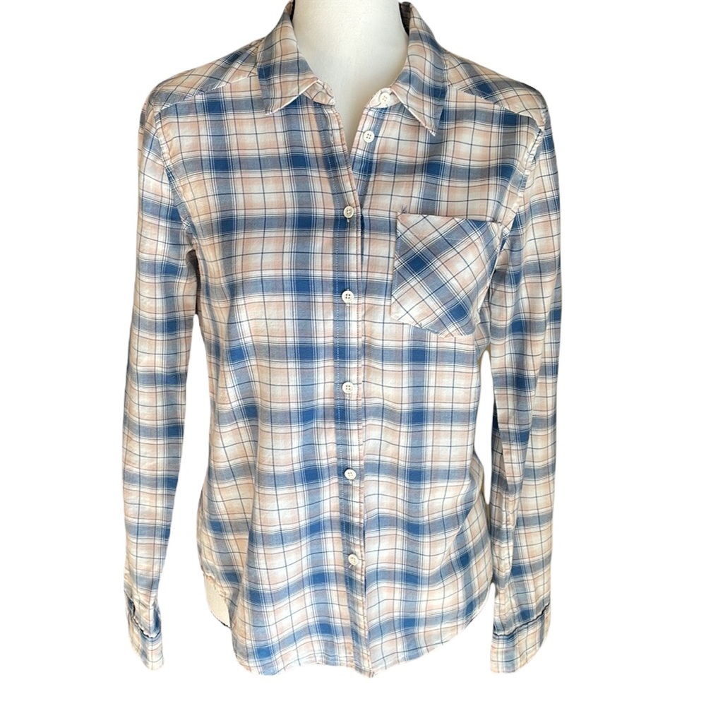 Paige Classic Plaid Cotton Shirt XS